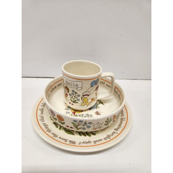 Lenox Other - Vtg  Children's Lenox Dinner Set "Gentle Friends"  Plate Bowl Cup Made in USA